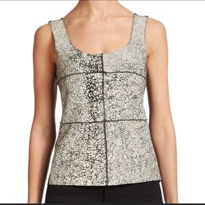 Bailey 44 Giallo Speckled Leather Scooped Neck Tank